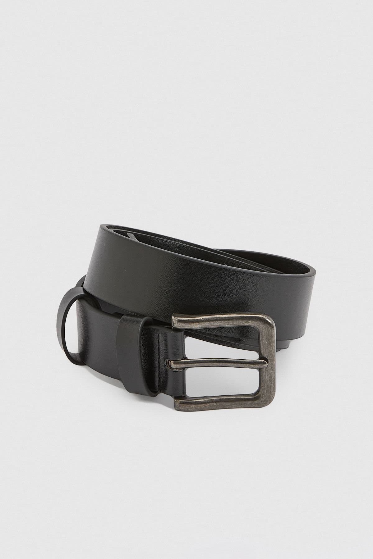 Burton Burton Men's Black Casual Leather Belt