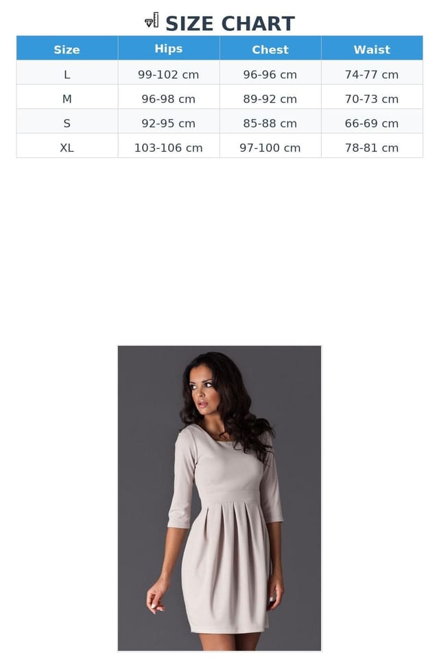 Love Lace Love Lace Women's Elastic 3/4 sleeve dress with zipper in Beige - 2