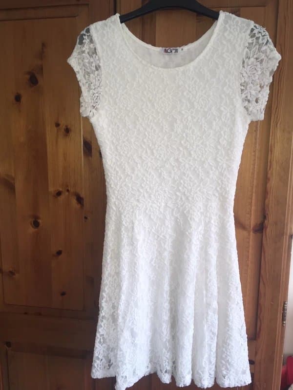 Topshop White lace dress
