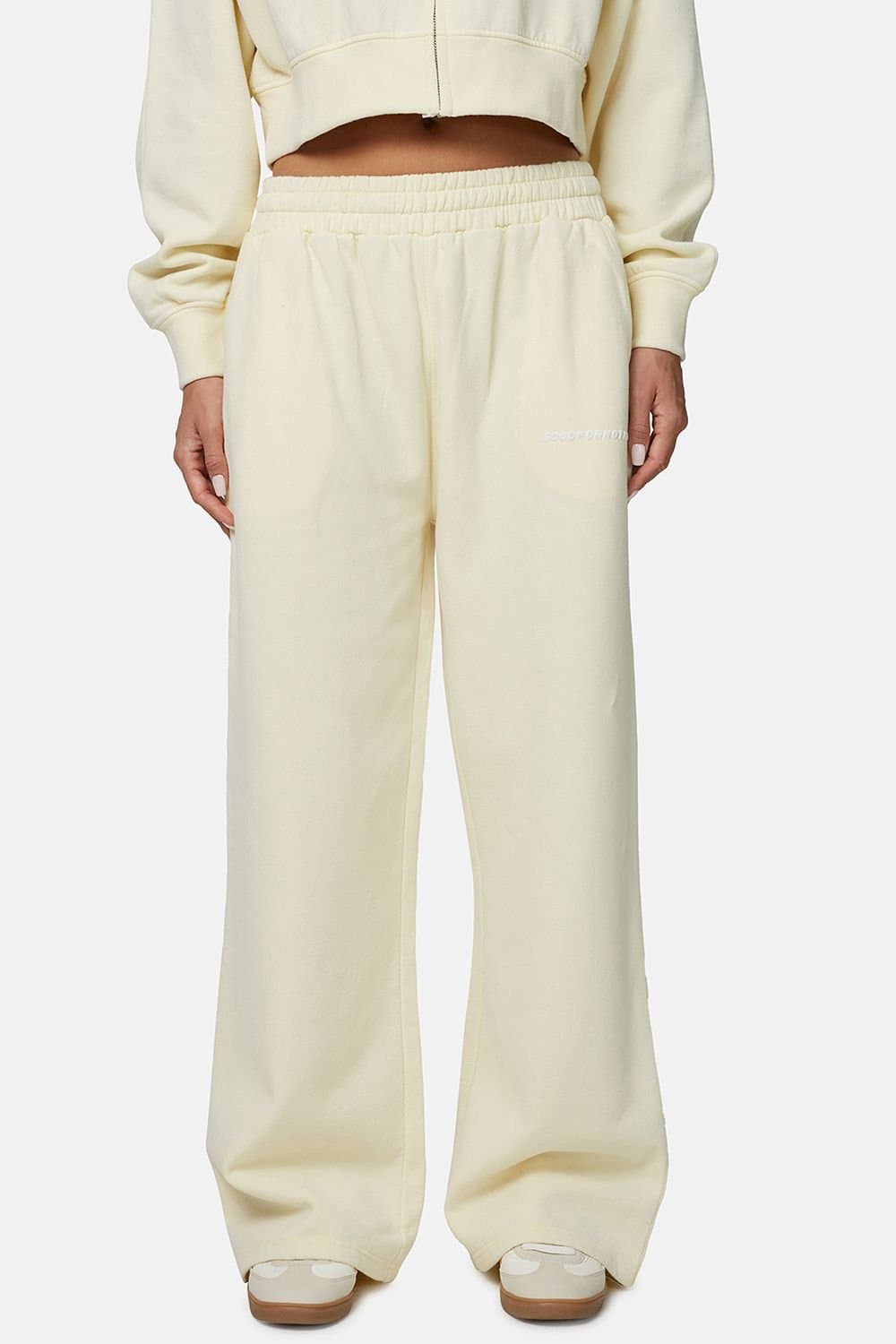 GOOD FOR NOTHING Good For Nothing Women's Vintage Washed Wide Leg Joggers in Yellow