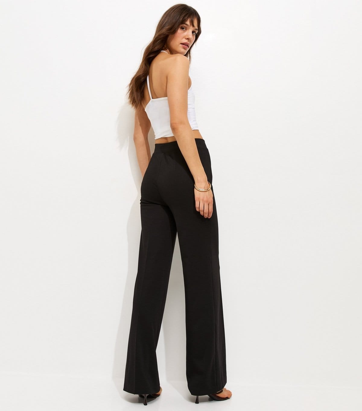 New Look Women's Tall Black Jersey Wide Leg Trousers New Look - 4