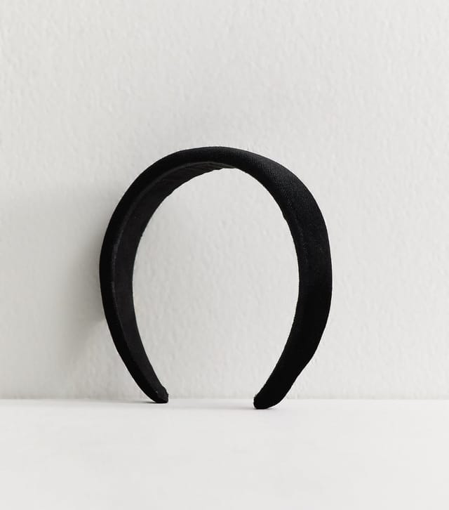 New Look Black Velvet Padded Headband New Look - 2