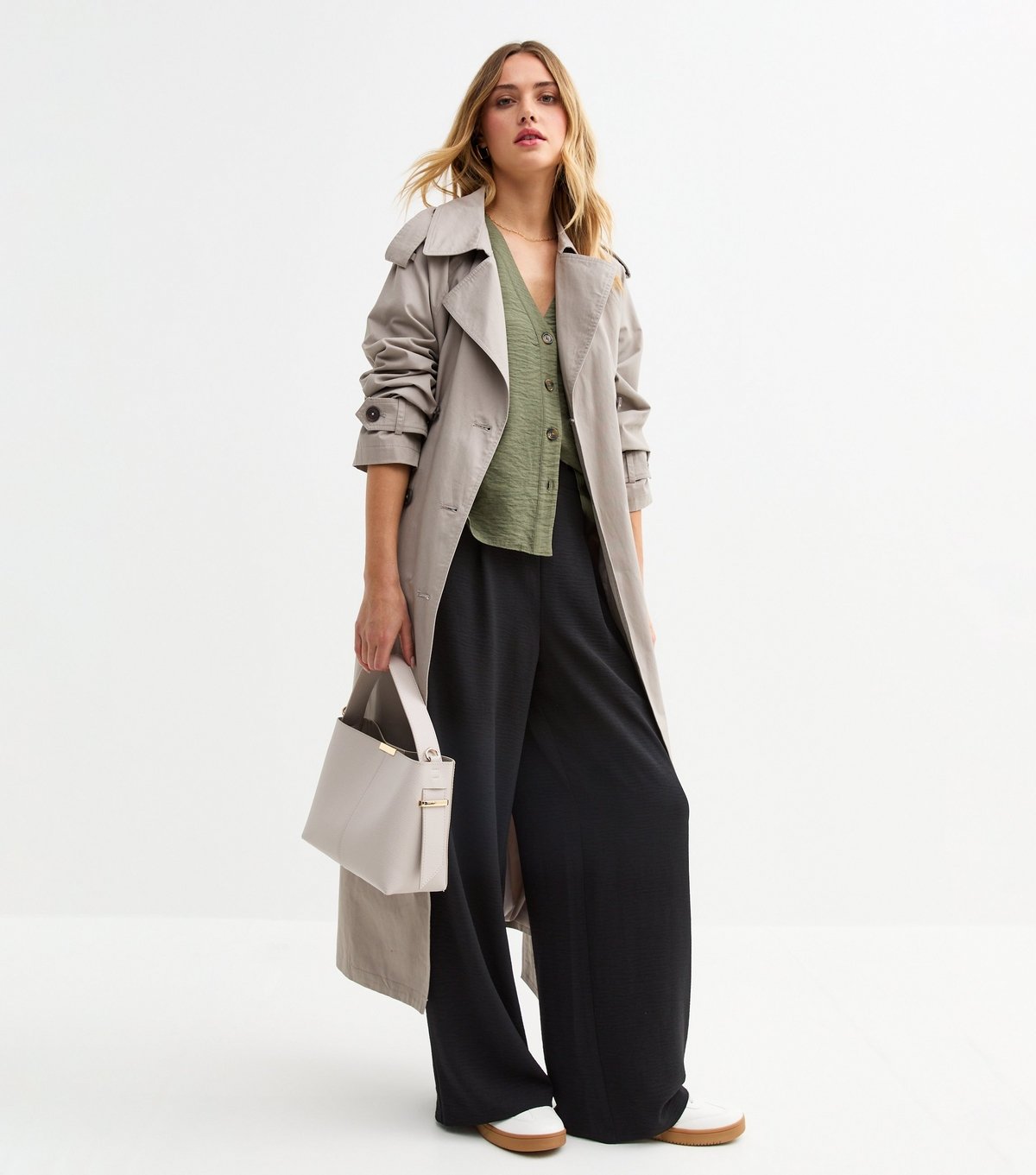 New Look Women's Black Pleated Front Wide Leg Trousers New Look - 3