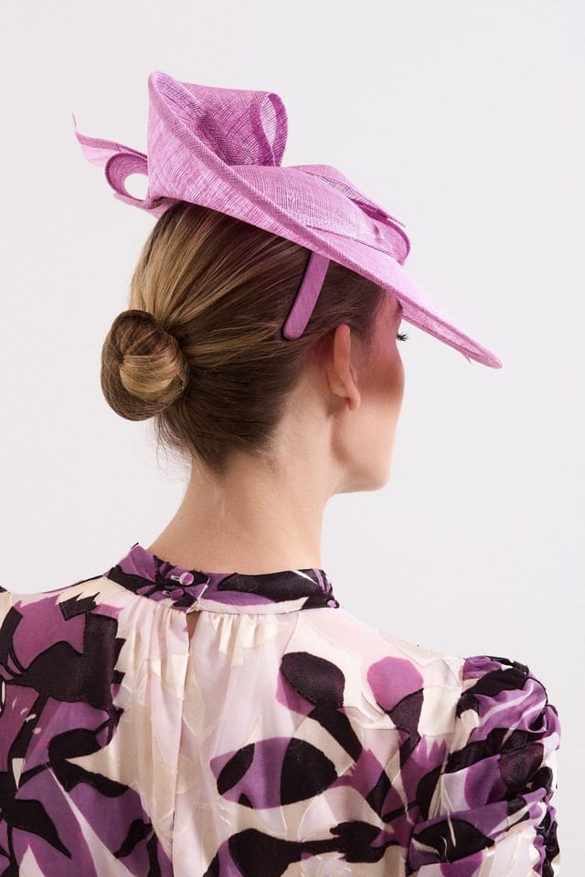 Phase Eight Phase Eight Women's Bow Disc Fascinator in Fuchsia - 3