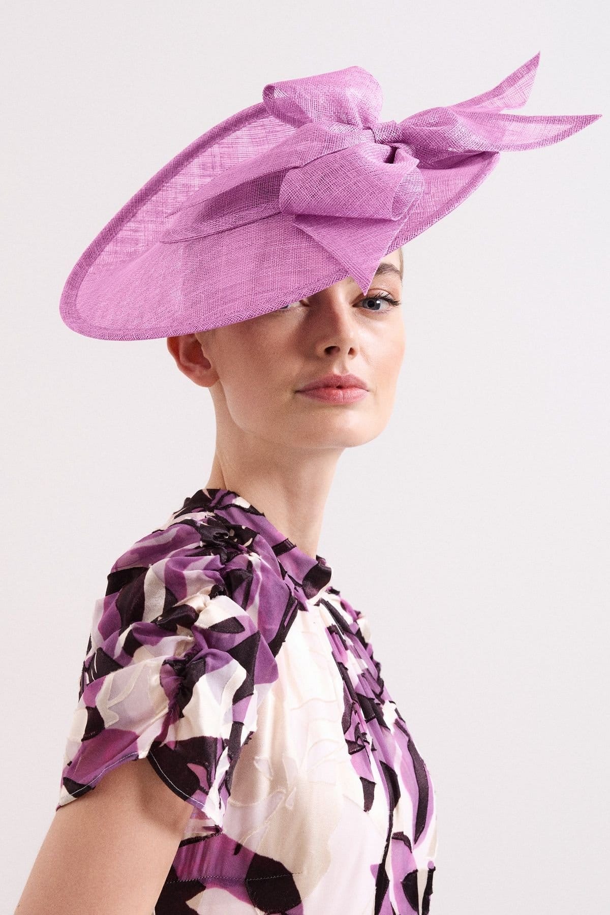 Phase Eight Phase Eight Women's Bow Disc Fascinator in Fuchsia - 4