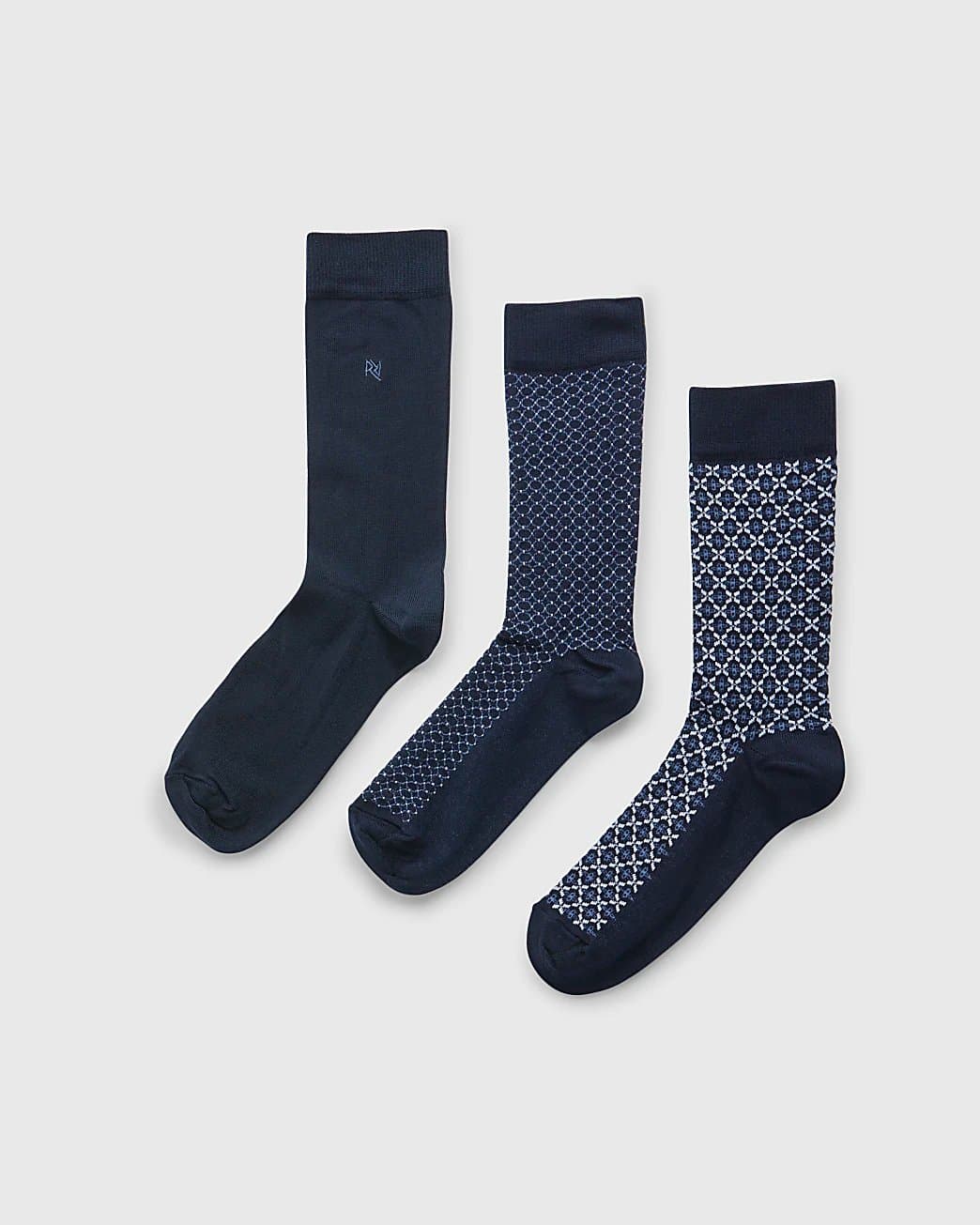River Island Mens River Island Navy Pack Of 3 Socks