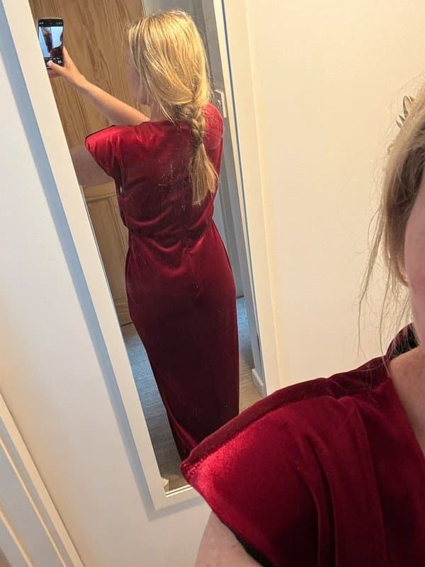 ASOS Asos design velvet plunge maxi dress size 12