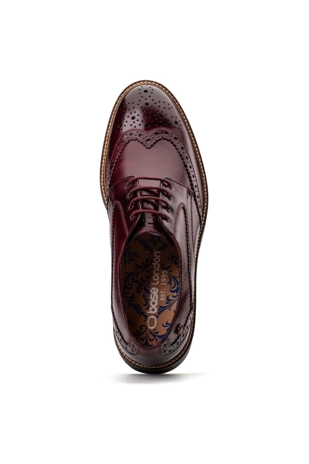 Base London Base London Men's York Brogue Shoe in Wine - 4