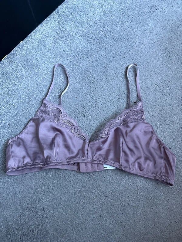 ASOS ASOS Satin & Lace Triangle Bralette