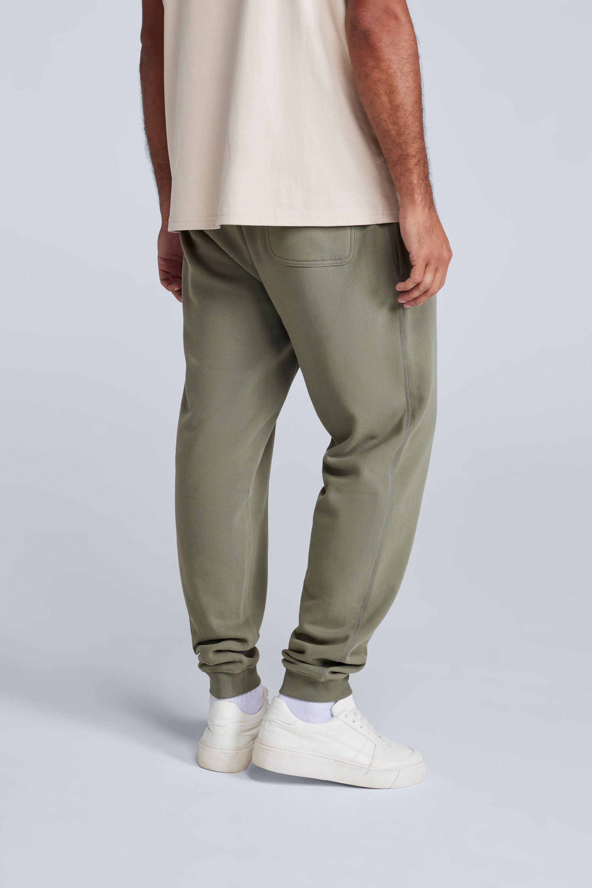 Animal Animal Men's 'Driver' Elastic Waistband Drawcord Fastening Cotton Casual Joggers in Khaki - 2