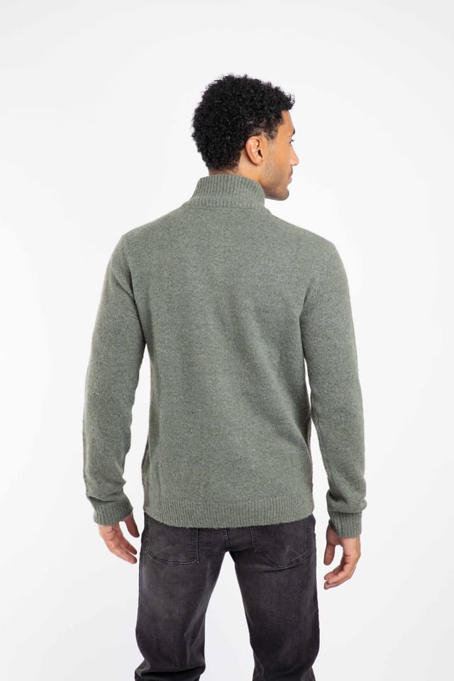 Weird Fish Weird Fish Men's Altwood 1/4 Zip Jumper in Mid Grey - 3