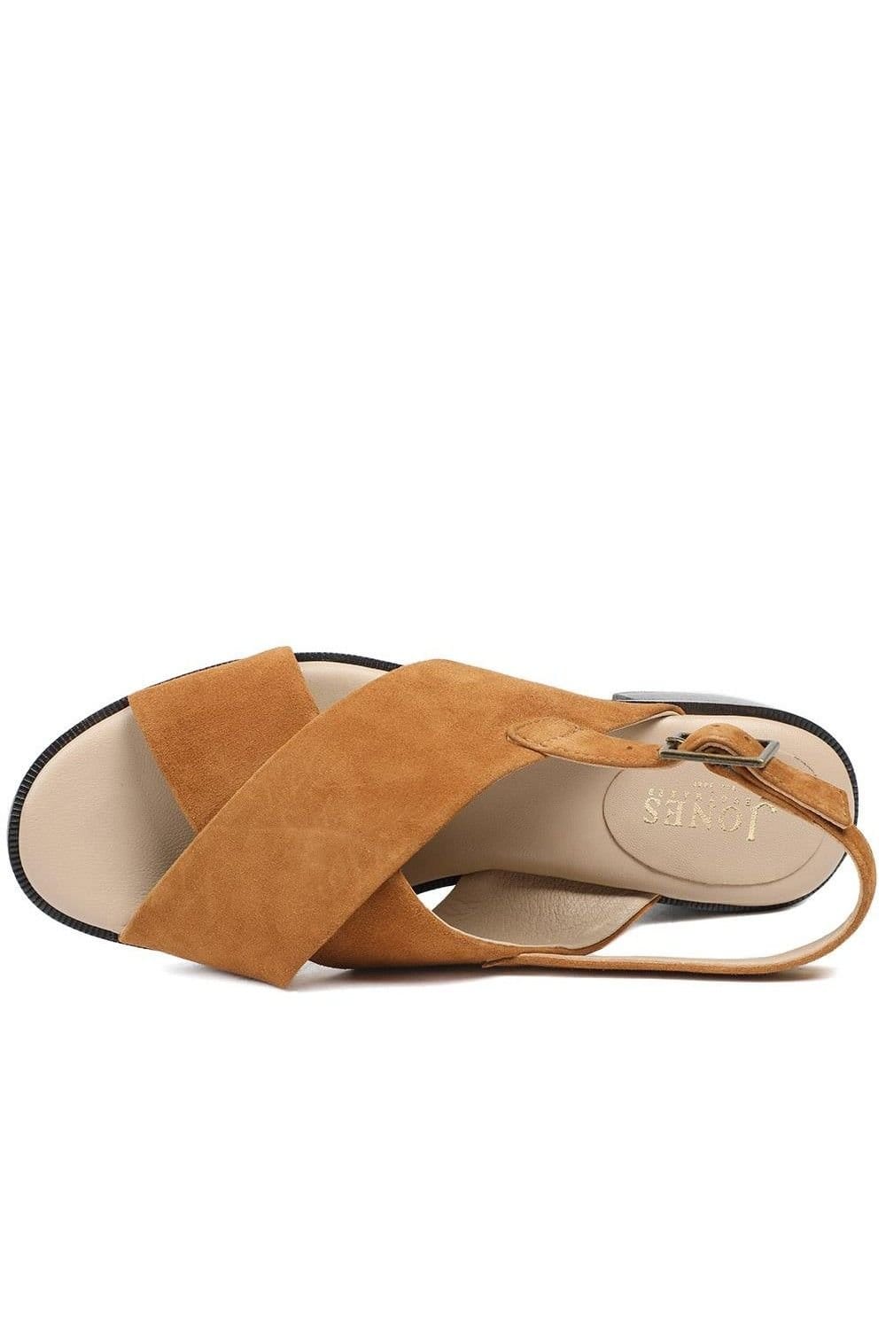 Jones Bootmaker Jones Bootmaker Women's Fauna Leather Block Heel Sandals in Tan - 4