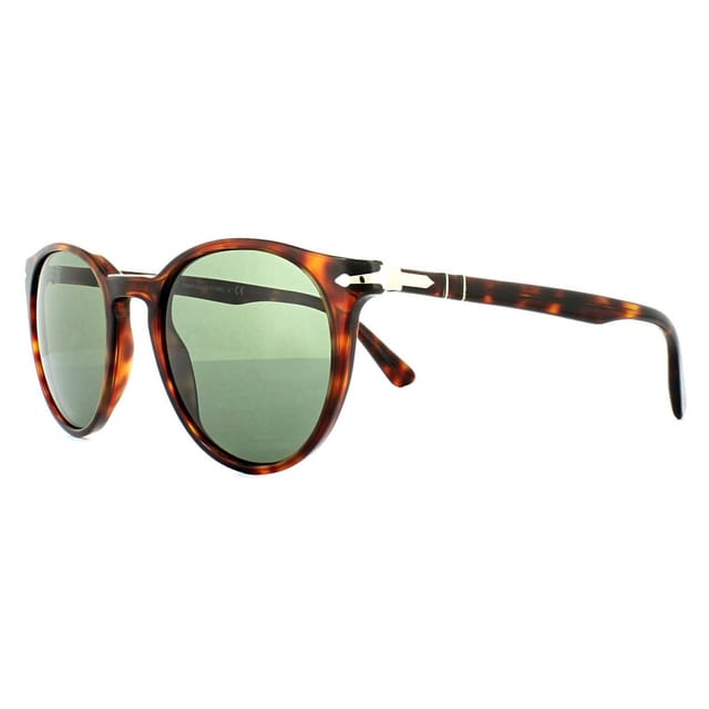 Persol Persol Men's Round Havana Grey Green Sunglasses in Brown - 2