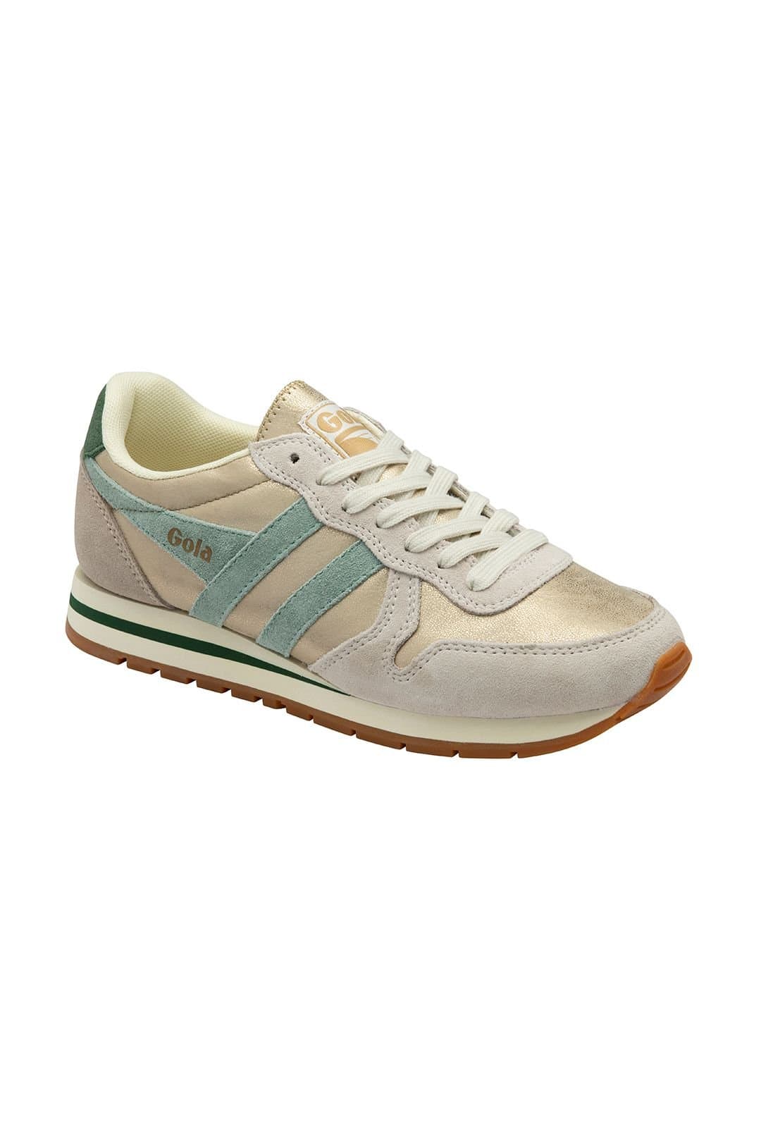 Gola Classics Gola Classics Women's 'Daytona Blaze' Metallic Lace-Up Trainers in Gold