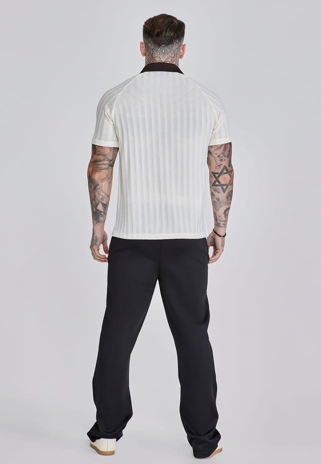 SikSilk SikSilk Men's Polo T-Shirt in Ecru - 3
