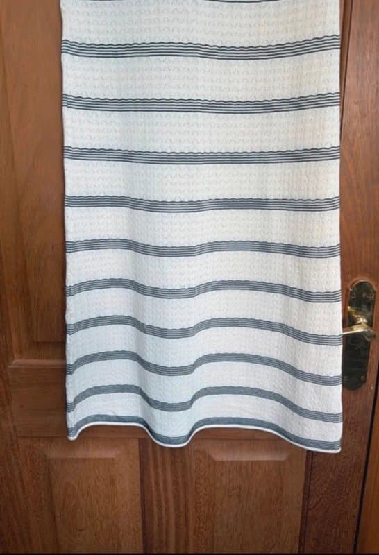 Zara Zara knit dress size small S cream and navy stripe dress new with tags