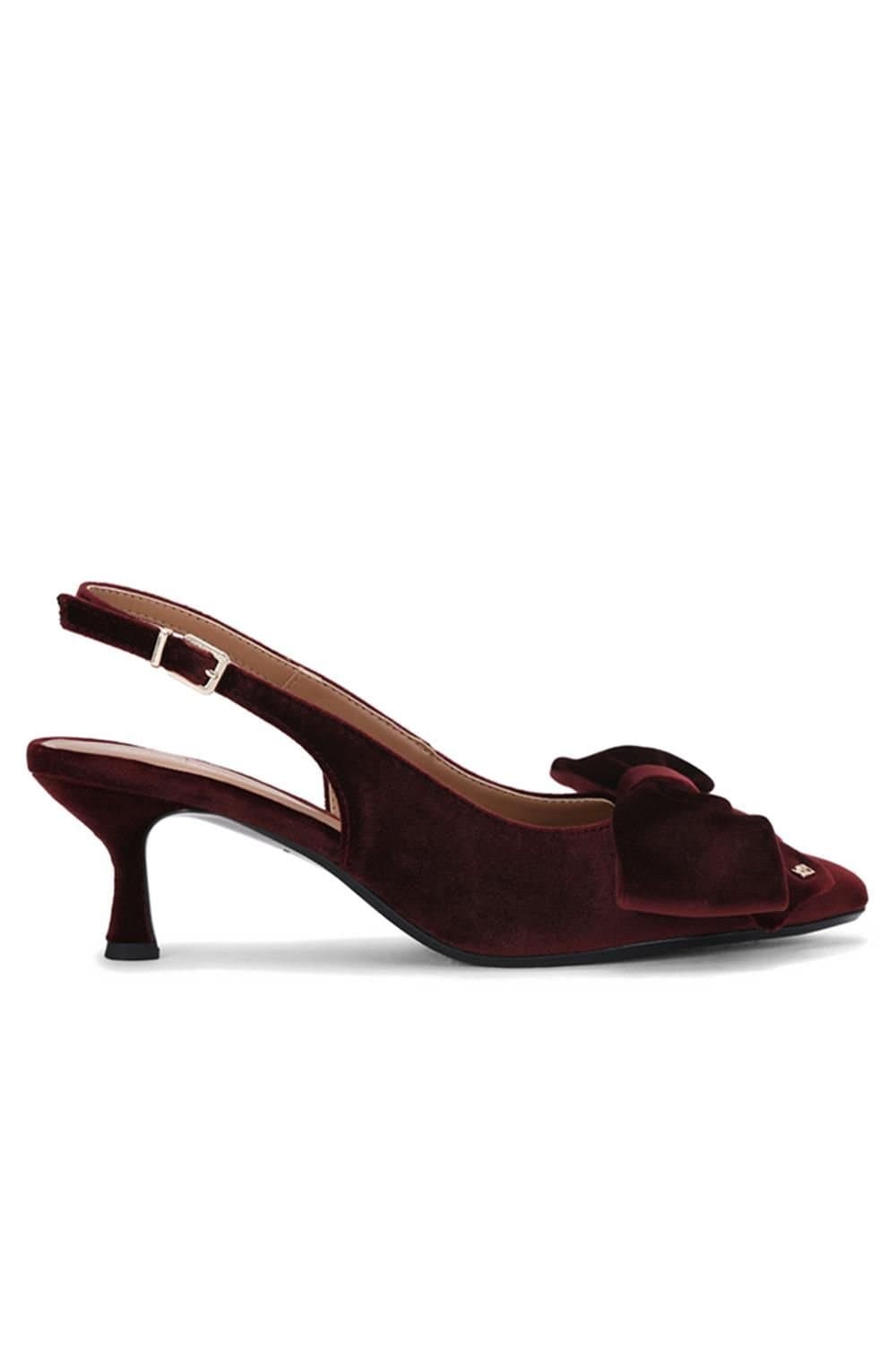 KG Kurt Geiger KG Kurt Geiger Women's 'Tilly Velvet Bow' Heels in Wine