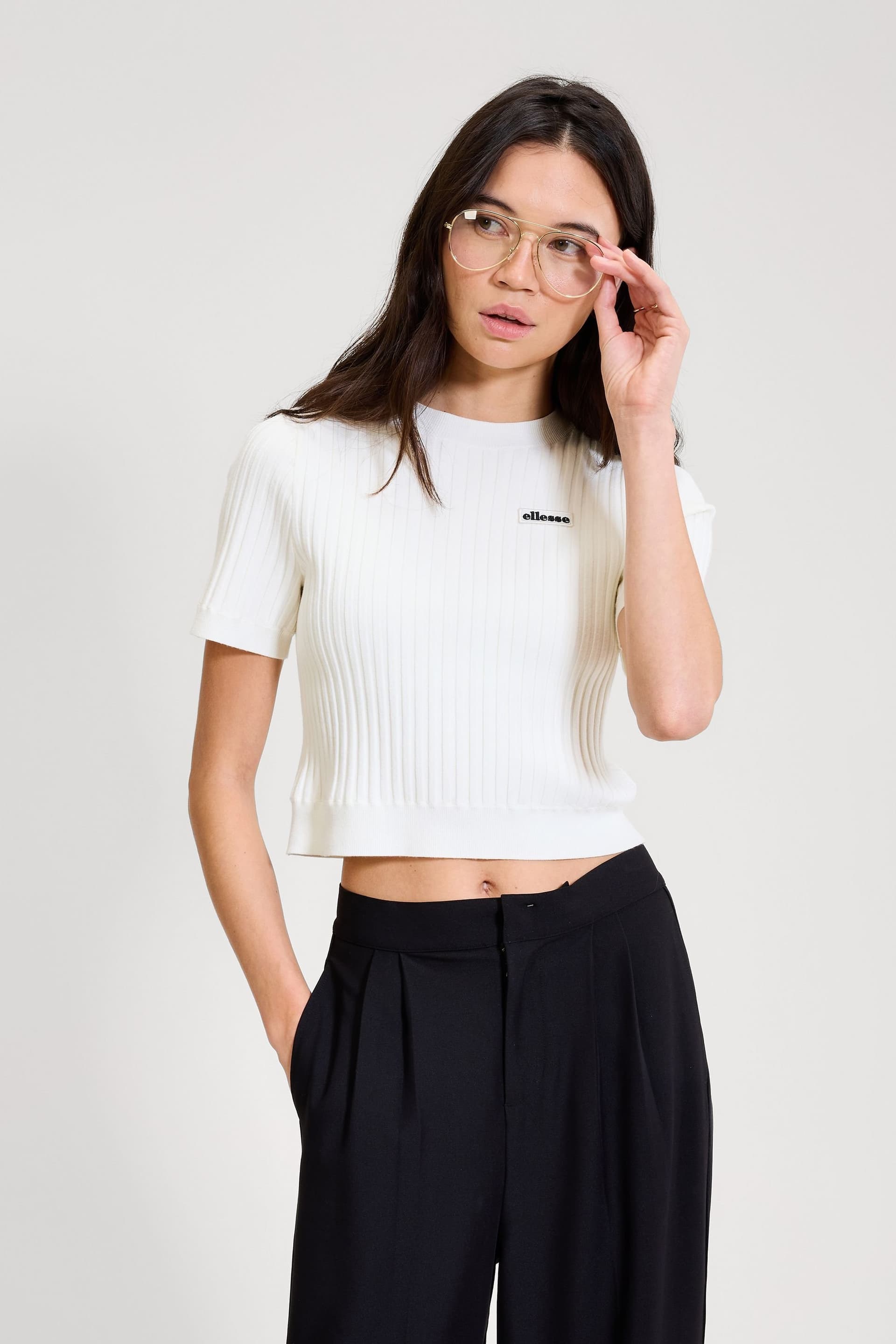 Ellesse Ellesse Women's The Court Knitted Tee in Off-White