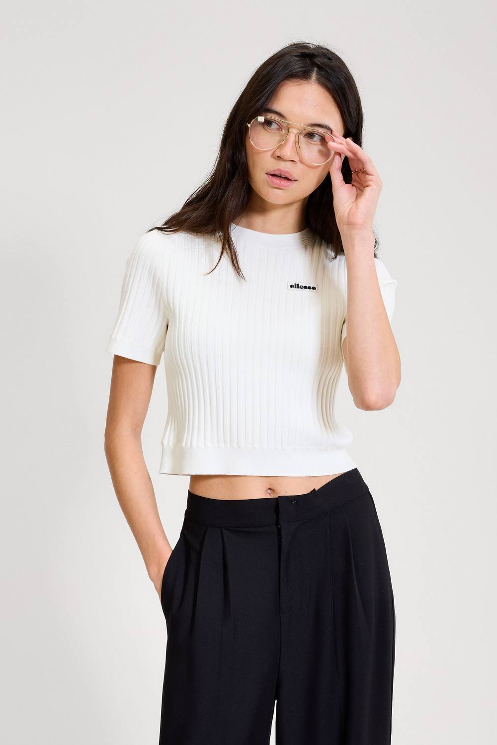 Ellesse Ellesse Women's The Court Knitted Tee in Off-White - 4