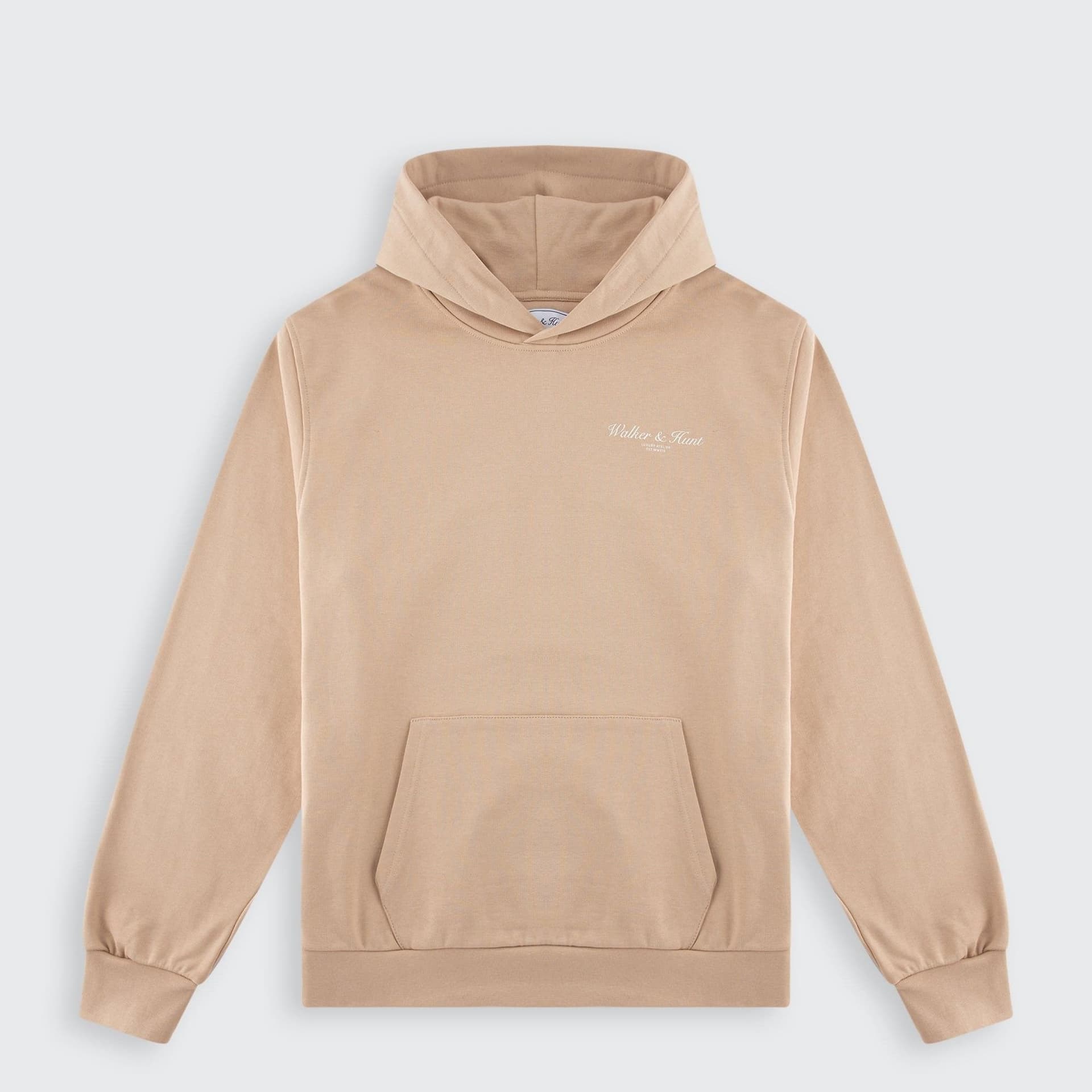Walker & Hunt Walker & Hunt Men's Atelier Hoodie in Light Brown