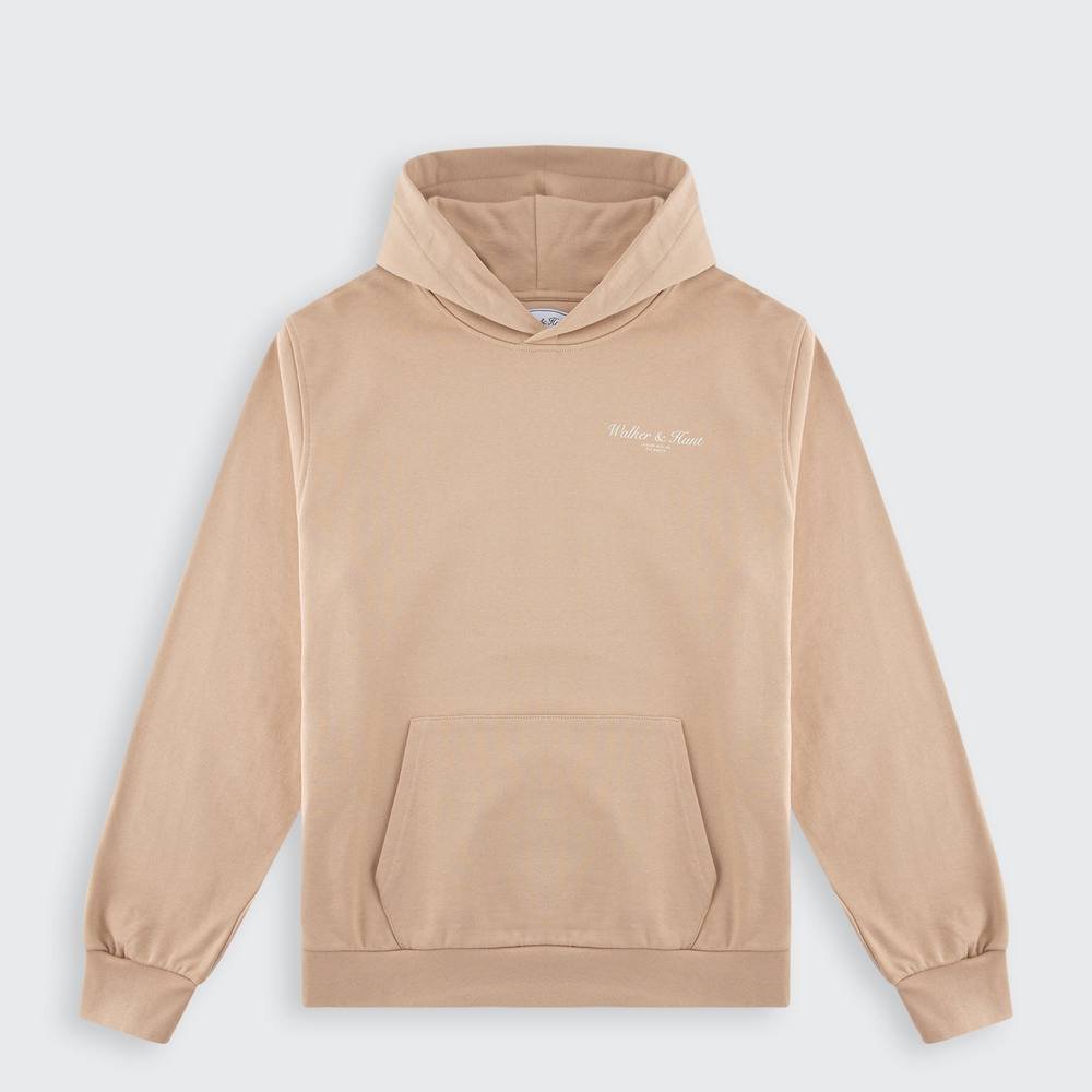 Walker & Hunt Walker & Hunt Men's Atelier Hoodie in Light Brown - 2