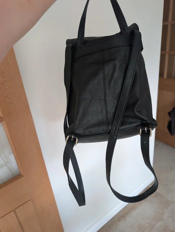ASOS Black leather backpack