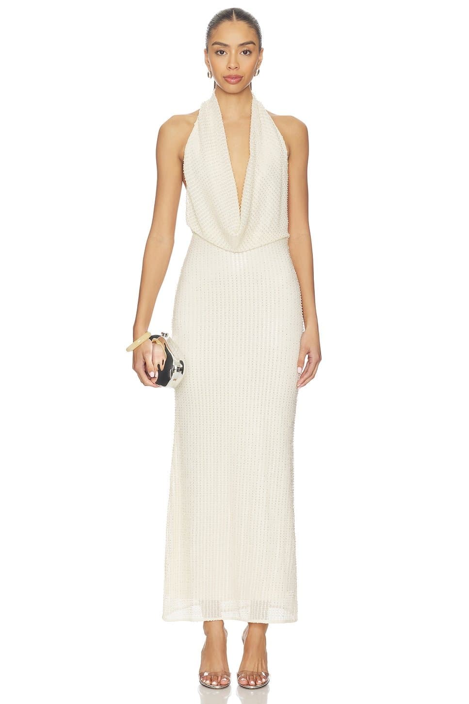 revolve Nola Sequin Cowl Maxi Dress