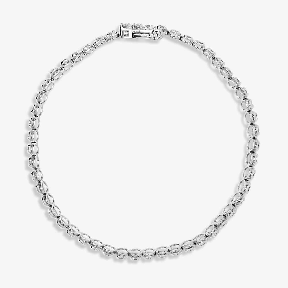 T.H.Baker T.H.Baker Women's 18ct White Gold 1.50ct Diamond Tennis Bracelet TH0133080 in Silver - 2