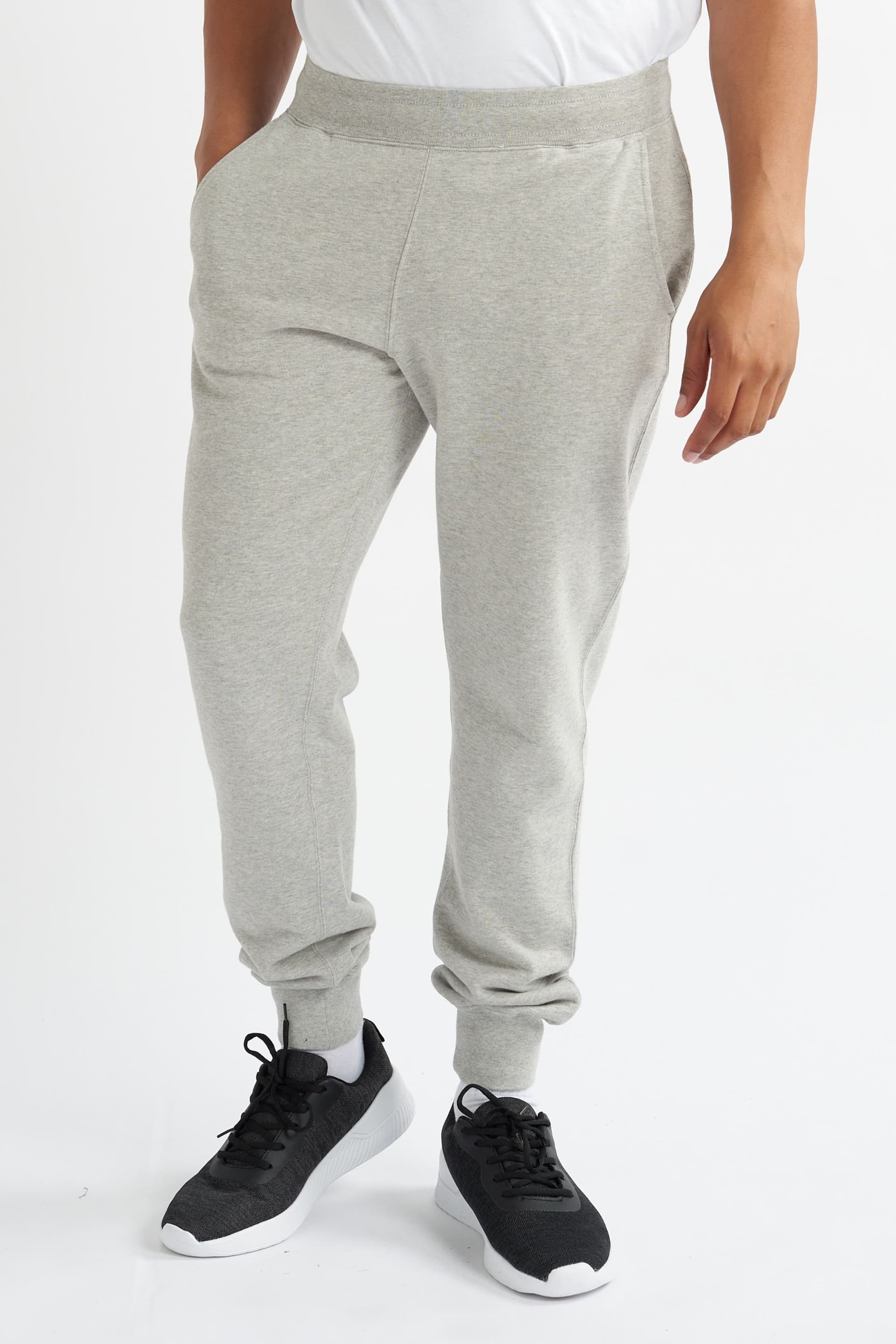 Alse Studio Alse Studio Men's Premium Cotton Cuffed Joggers Relaxed Fit With Pockets in Grey