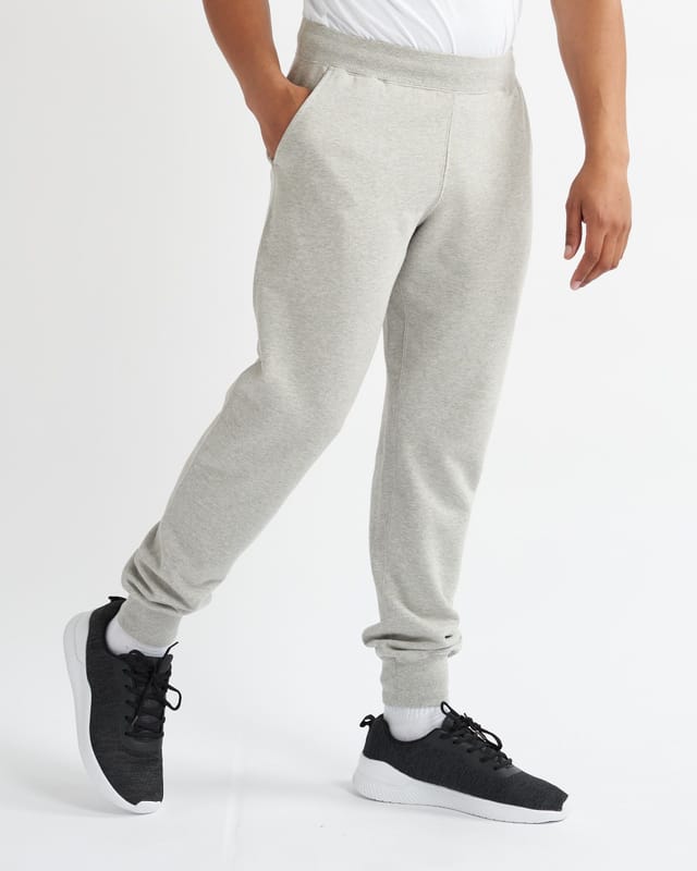 Alse Studio Alse Studio Men's Premium Cotton Cuffed Joggers Relaxed Fit With Pockets in Grey - 2
