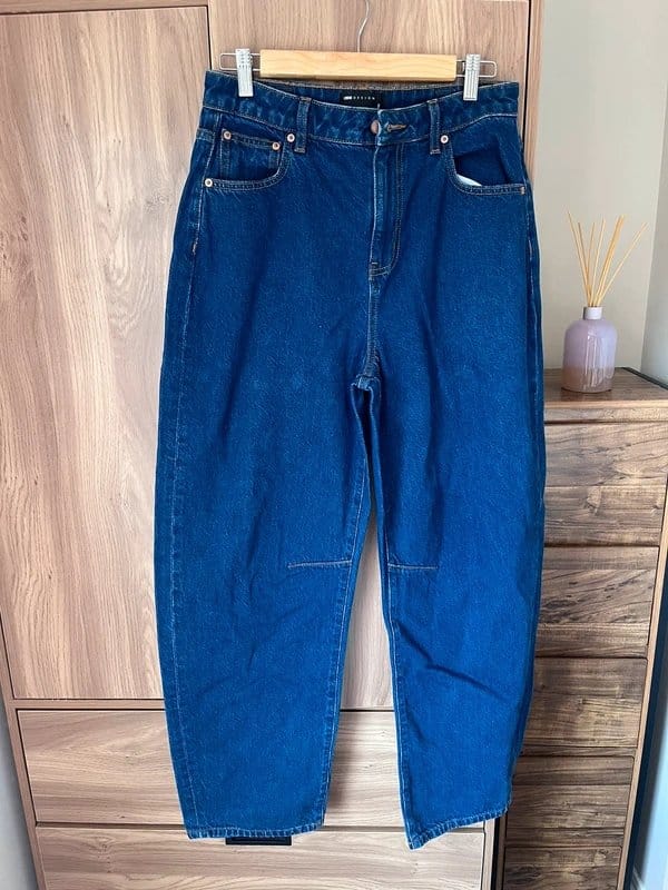 ASOS Design Blue High-Waisted Baggy Jeans