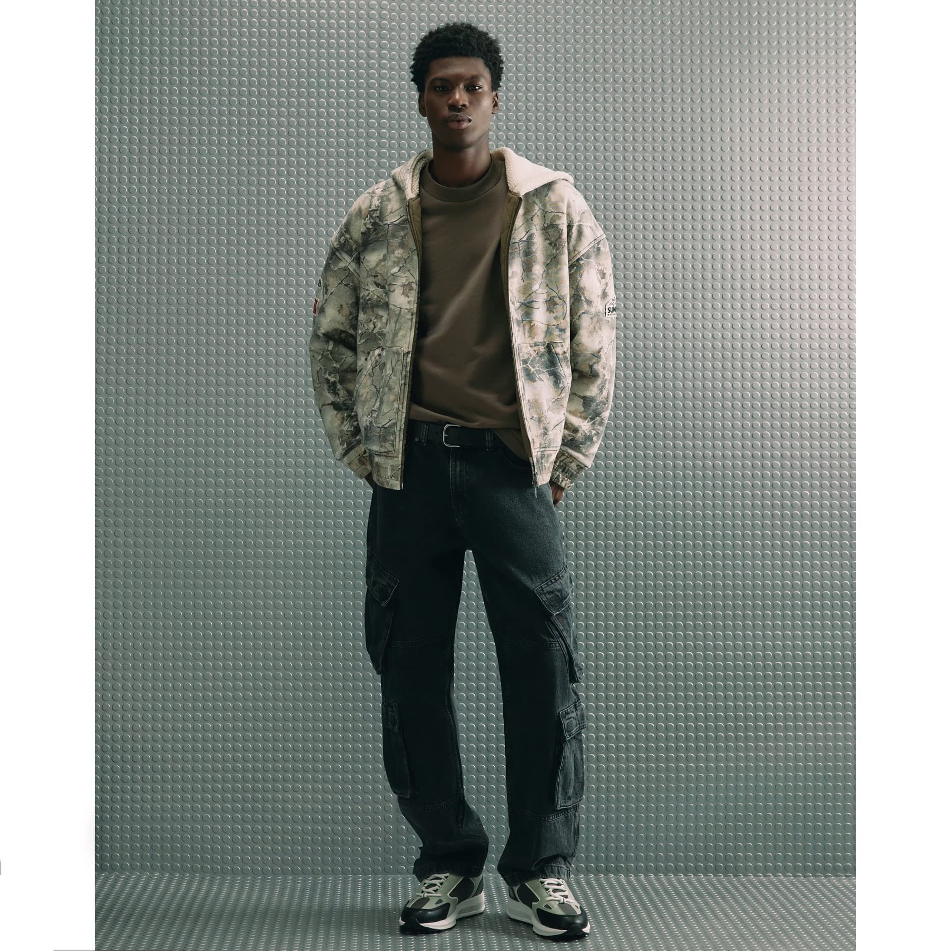 River Island Mens River Island Black Loose Fit Cargo Jeans