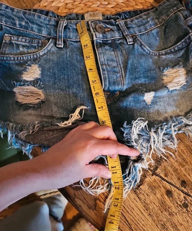 River Island River Island Y2k beautiful denim ripped low waist micro shorts size 10