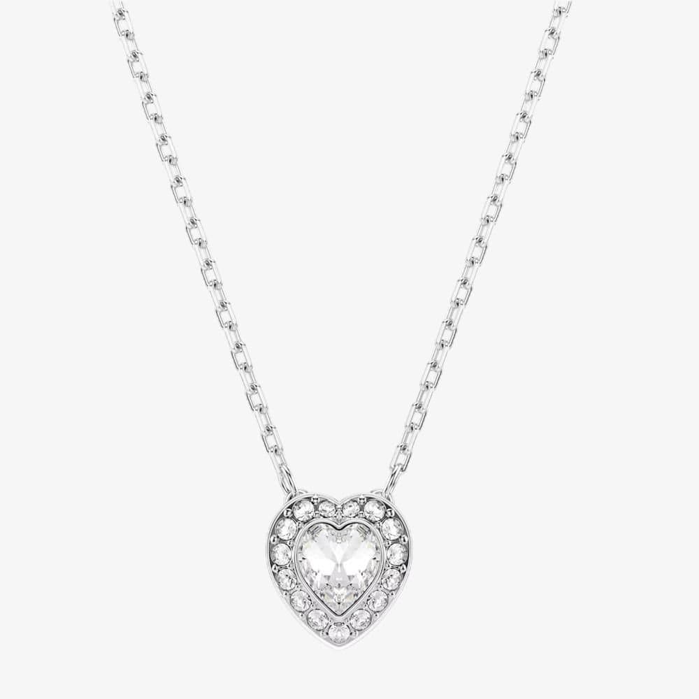 Swarovski Swarovski Women's Ariana Grande X Capsule White Crystal Heart Pendant Necklace 5720852 in Silver