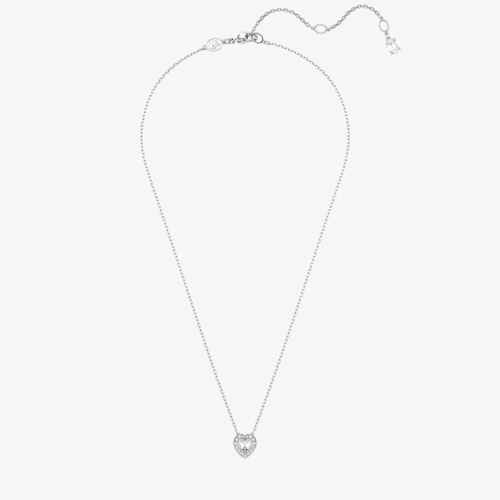Swarovski Swarovski Women's Ariana Grande X Capsule White Crystal Heart Pendant Necklace 5720852 in Silver - 3