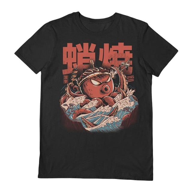 Ilustrata Ilustrata Men's Takoyaki Attack T-Shirt in Black - 2