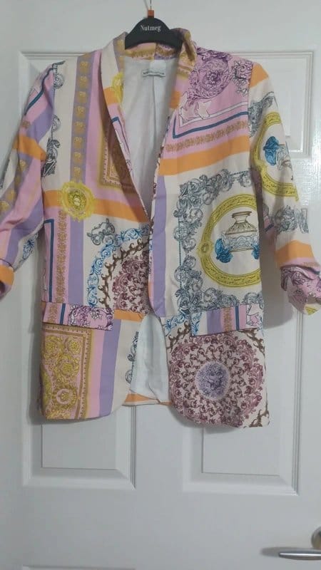 New Collection Multi-Print Blazer Jacket Size 10-12