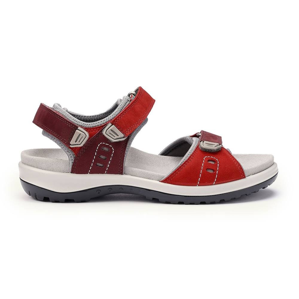 Hotter Hotter Women's Wide 'Walk II' Sandals in Red - 3