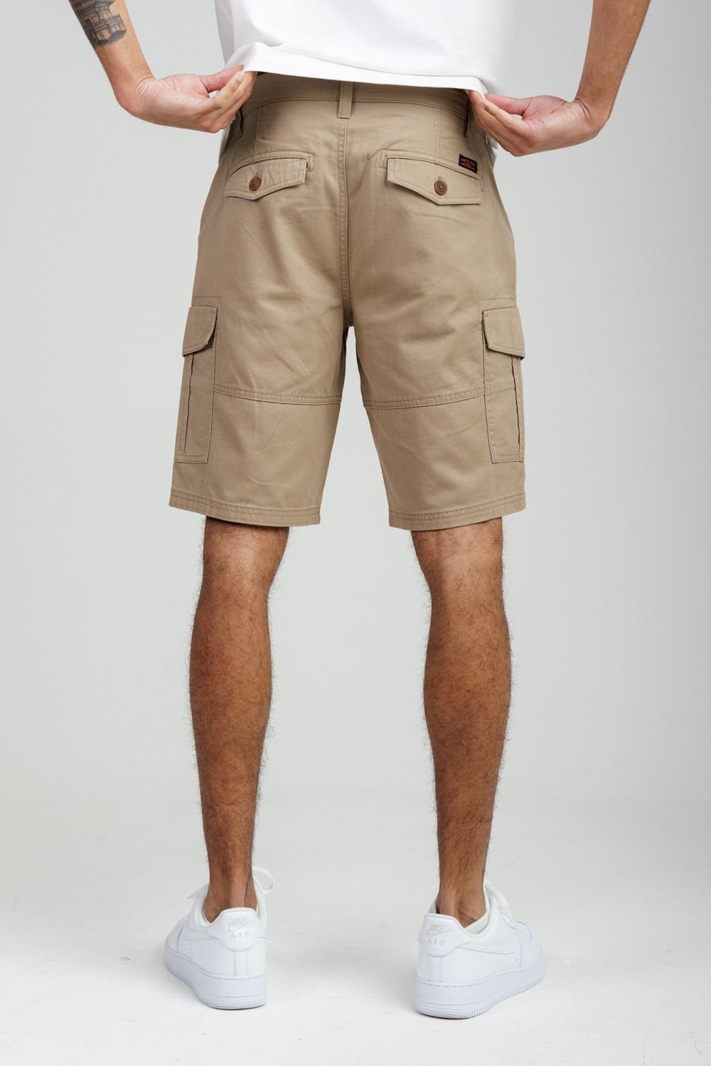 Tokyo Laundry Tokyo Laundry Men's Cotton Cargo Shorts in Stone - 2