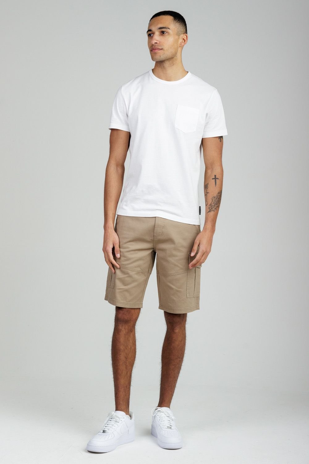 Tokyo Laundry Tokyo Laundry Men's Cotton Cargo Shorts in Stone - 3