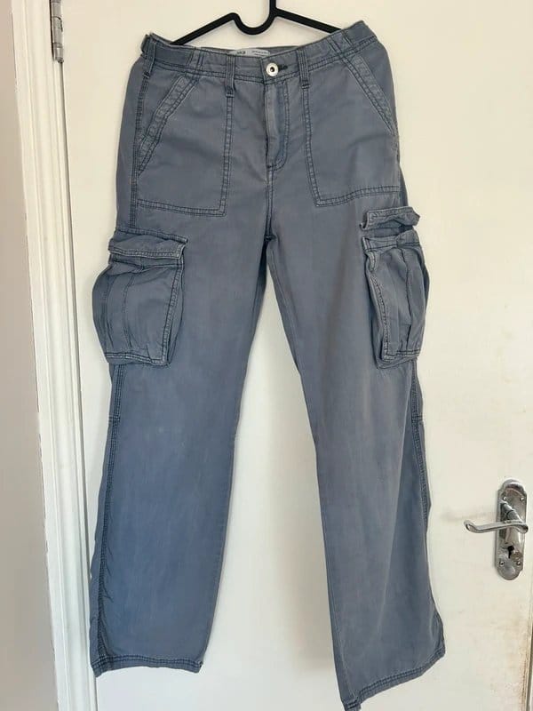 Bershka Blue Cargo Pants