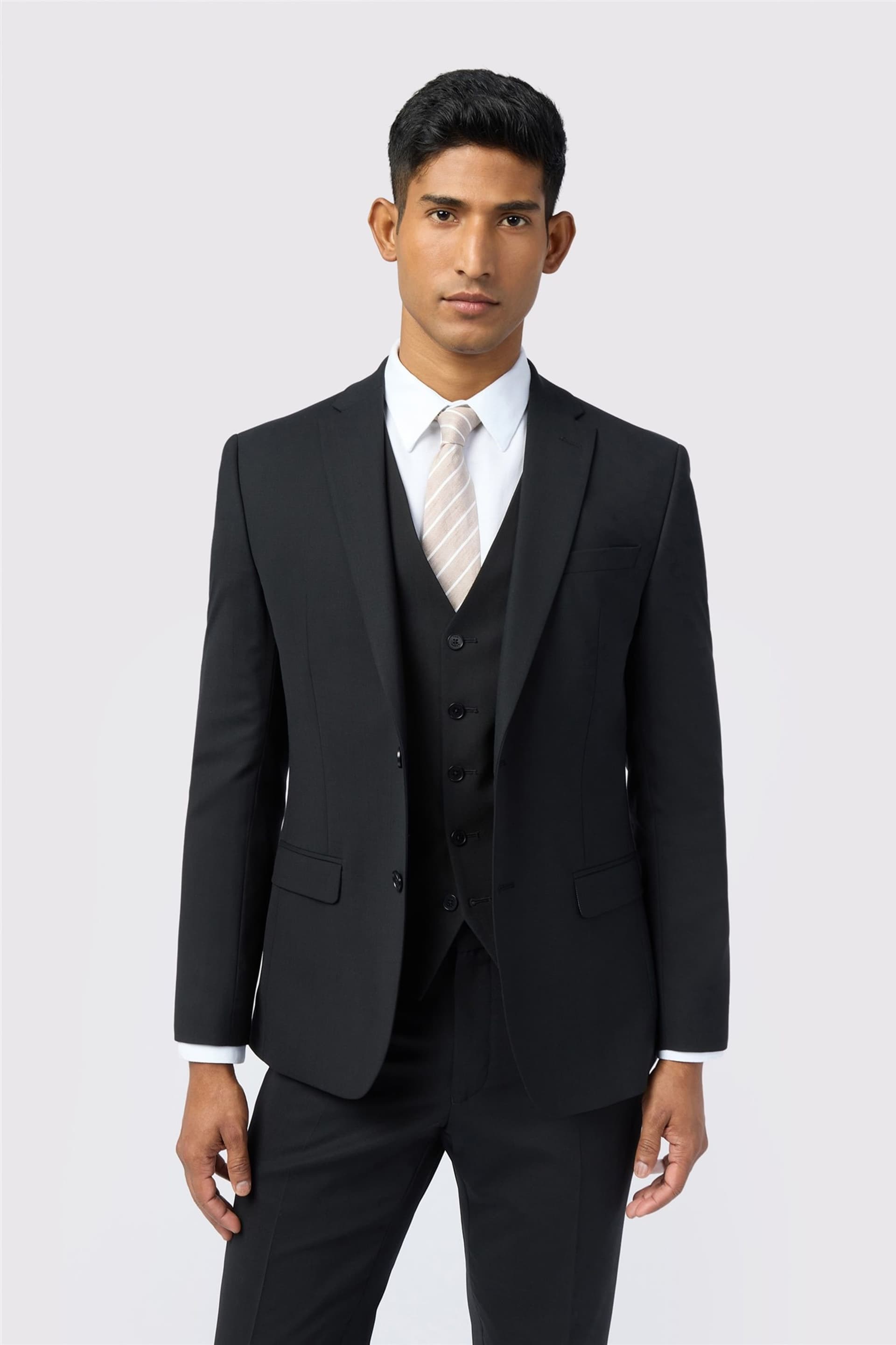 Ted Baker Ted Baker Men's Single Breasted Two Button Slim Fit Suit Jacket in Black