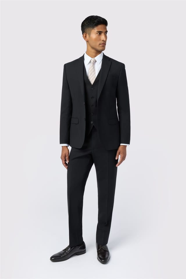 Ted Baker Ted Baker Men's Single Breasted Two Button Slim Fit Suit Jacket in Black - 3