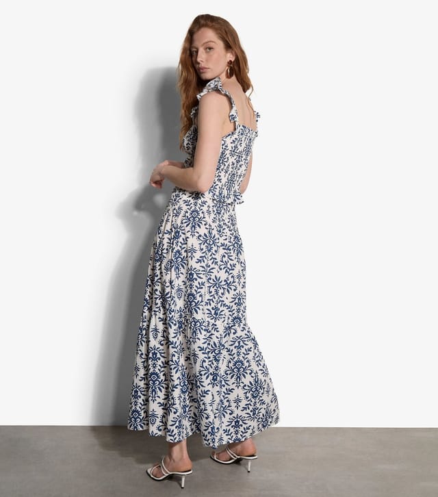 Apricot Women's Blue Cotton Floral Shirred Cami Top Apricot New Look - 2