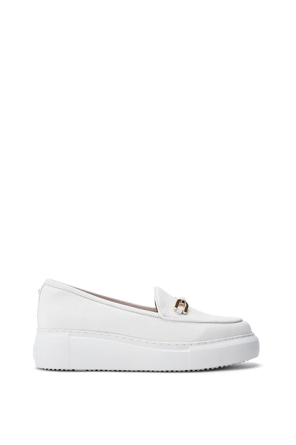 Moda In Pelle Moda In Pelle White Leather Loafers
