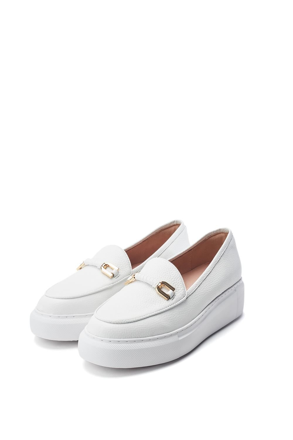 Moda In Pelle Moda In Pelle Women's 'Chamomile' Leather Loafers in White - 3