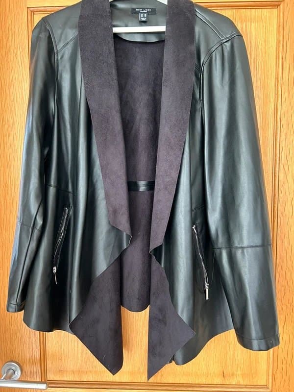 New Look Waterfall  front leather look jacket