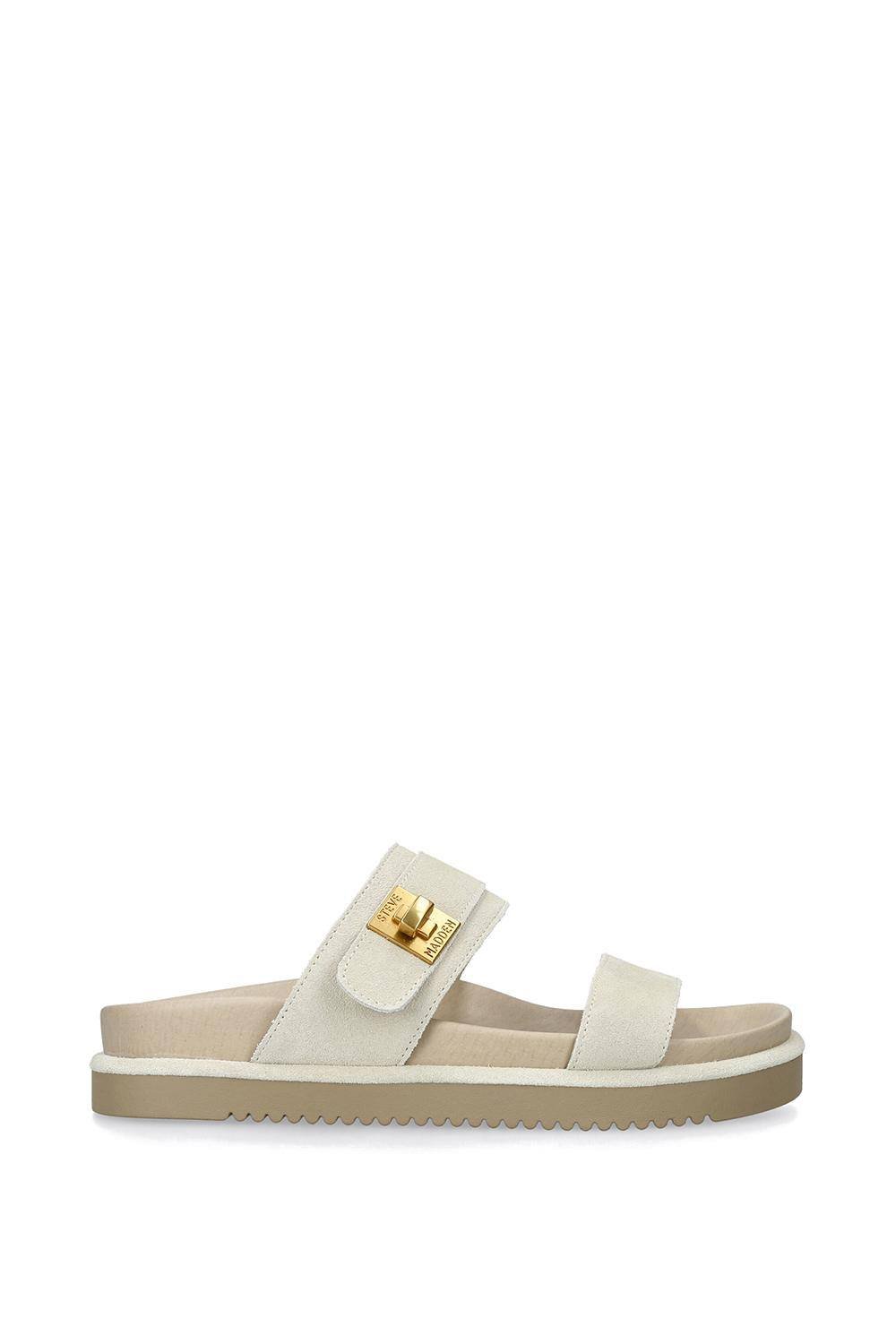 Steve Madden STEVE MADDEN Women's 'Take Two Beige Suede' Suede Flats - 4