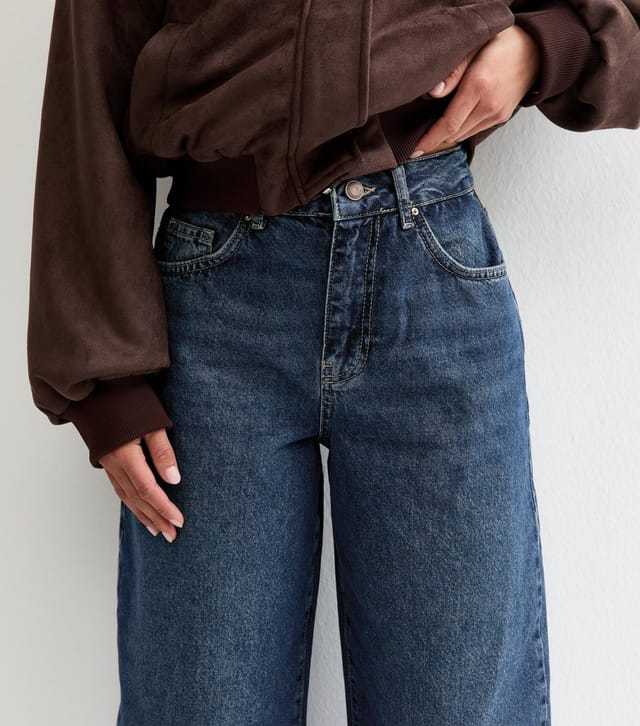 New Look Women's Petite Vintage Tint Blue Barrel Leg Jeans New Look - 2