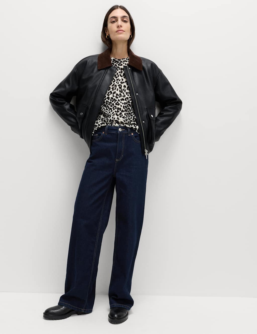 Marks & Spencer M&S The Wide-Leg Jeans Indigo Mix - 2